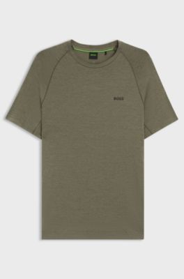 Active slim fit t-shirt med fukthantering, Oliv