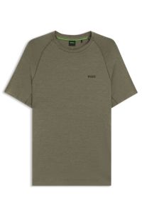 Active slim-fit T-shirt with moisture control, Olive