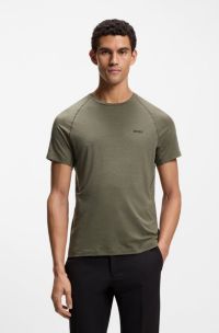 Active slim-fit T-shirt with moisture control, Olive