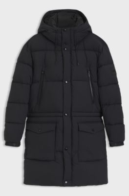 Chaqueta repelente al agua con relleno, Negro