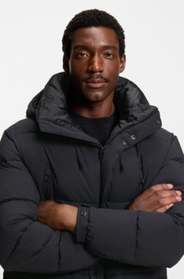Chaqueta repelente al agua con relleno, Negro