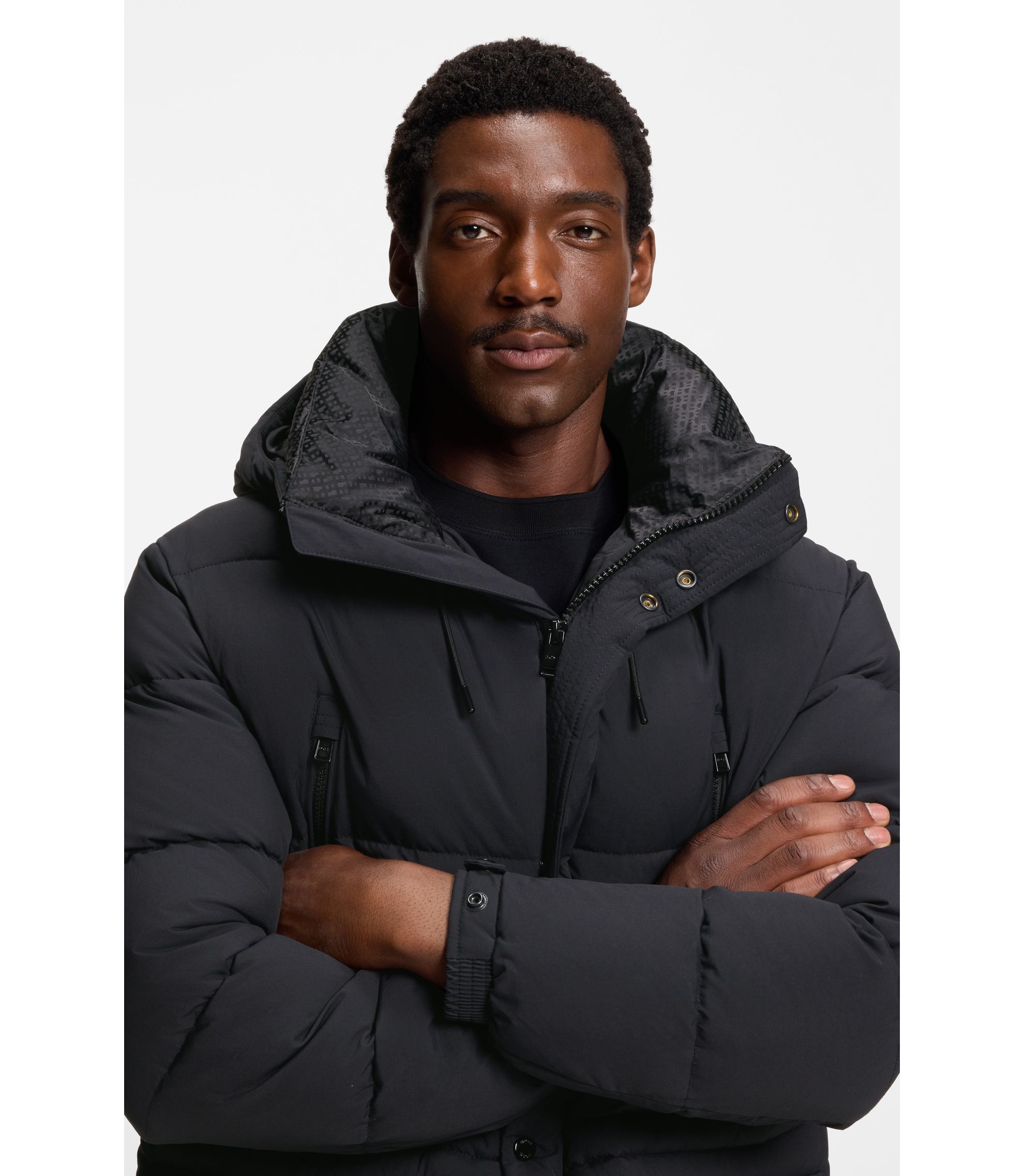 BOSS Water-repellent jacket with padding Black