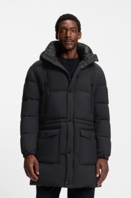 Chaqueta repelente al agua con relleno, Negro