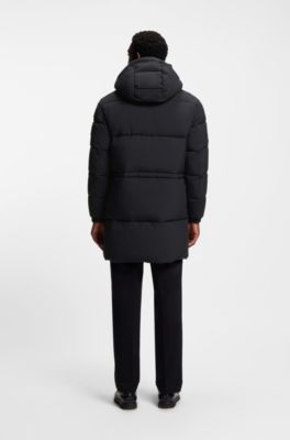 Chaqueta repelente al agua con relleno, Negro