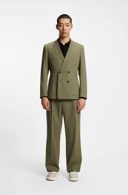 Modern-fit trousers in stretch ripstop