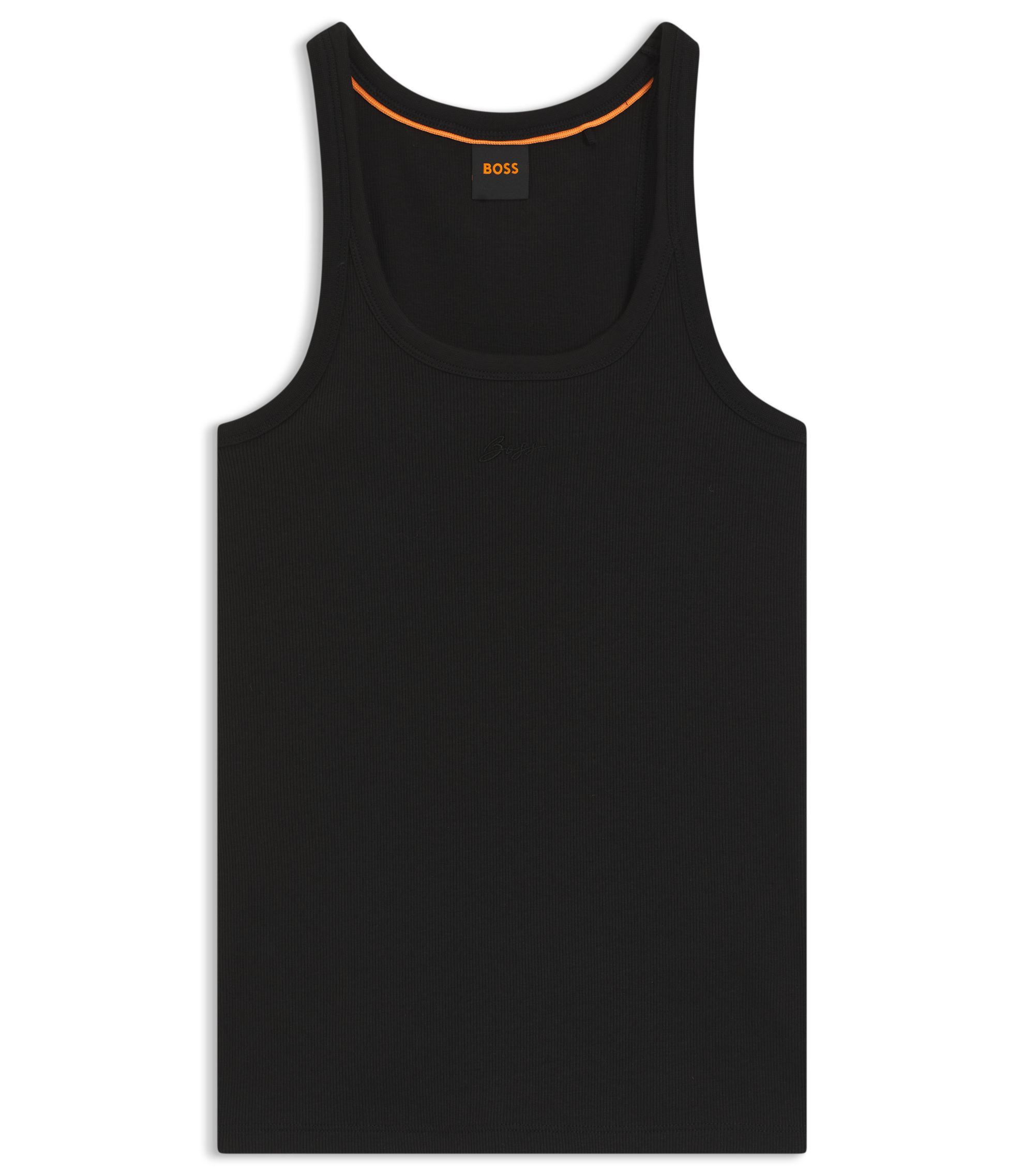 新品【babaco/ババコ】タンクトップ ブラック roku baserange babaco＞RIBBED TANK TOP W/EMB/タンクトップ