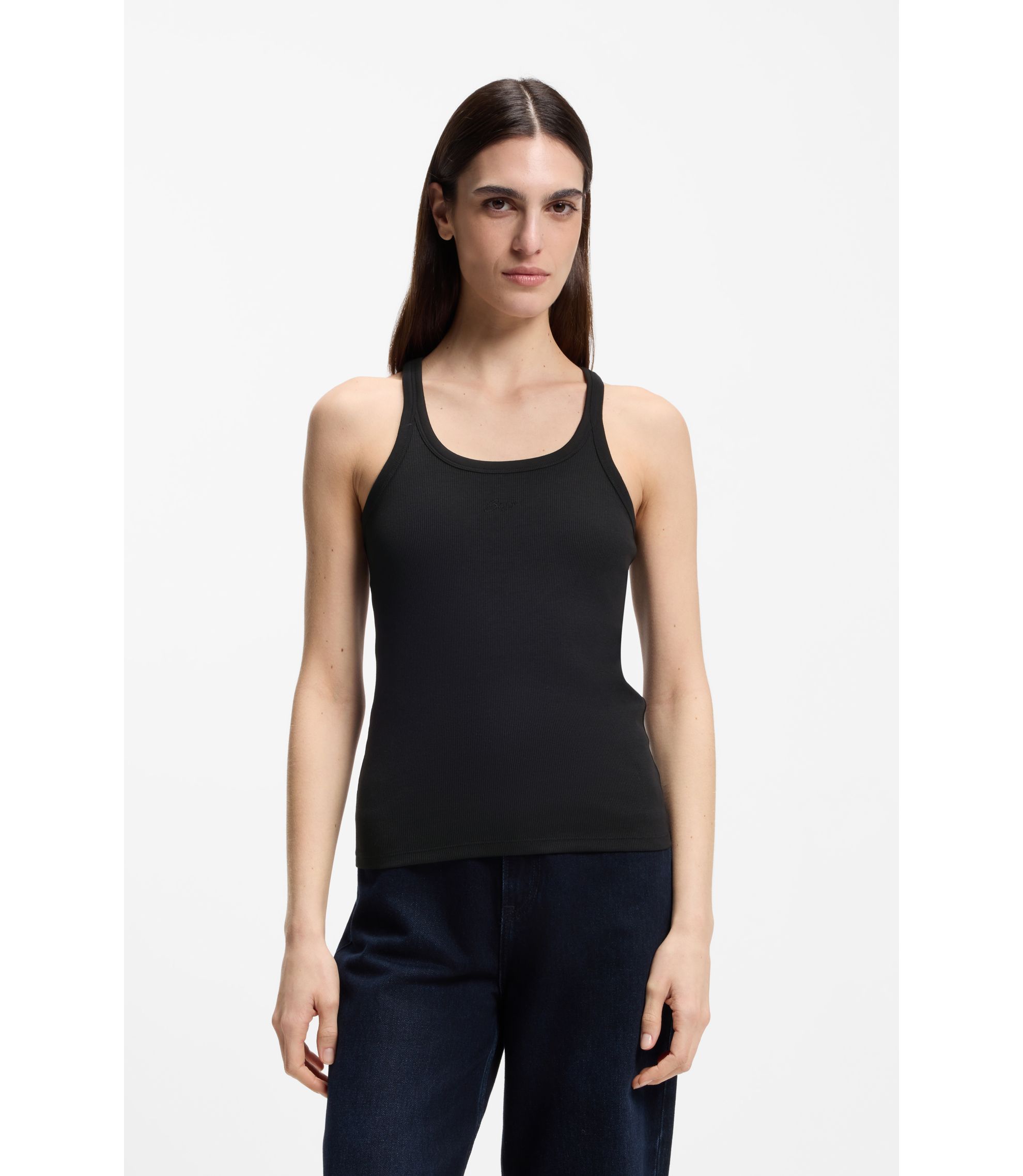 Tanktop aus Stretch-Baumwolle mit Racerback