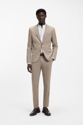 Slim fit skjorte i strygelet bomuldspoplin, Hvid