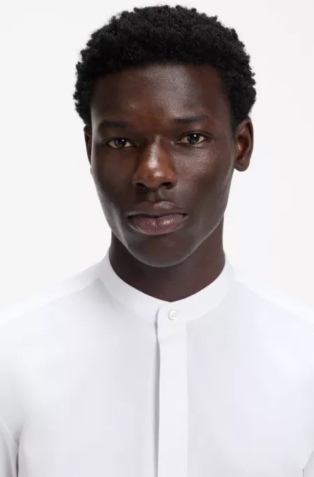 Chemise Slim Fit en popeline de coton facile à repasser