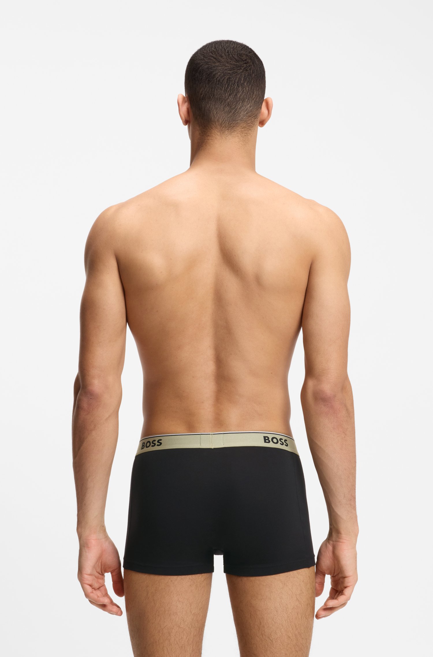 Boss Three-pack stretch-cotton trunks kalsonger herr – bild 2