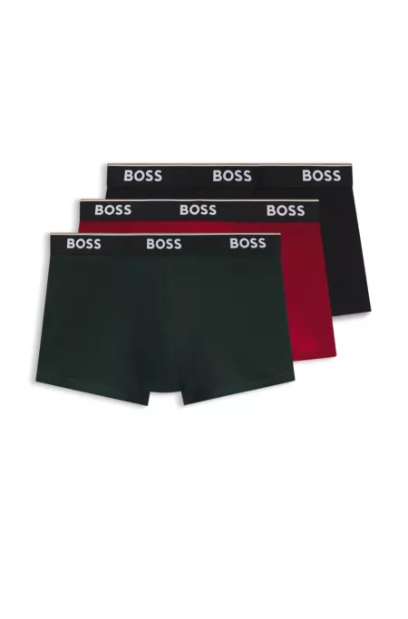 Three-pack stretch-cotton trunks