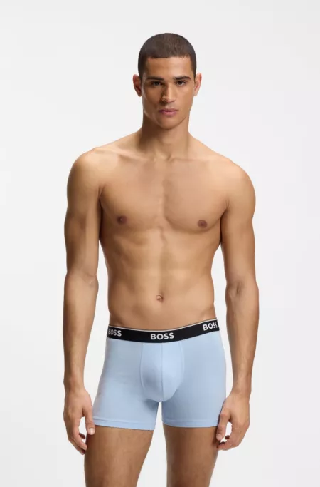 Three-pack of logo-waistband boxer briefs