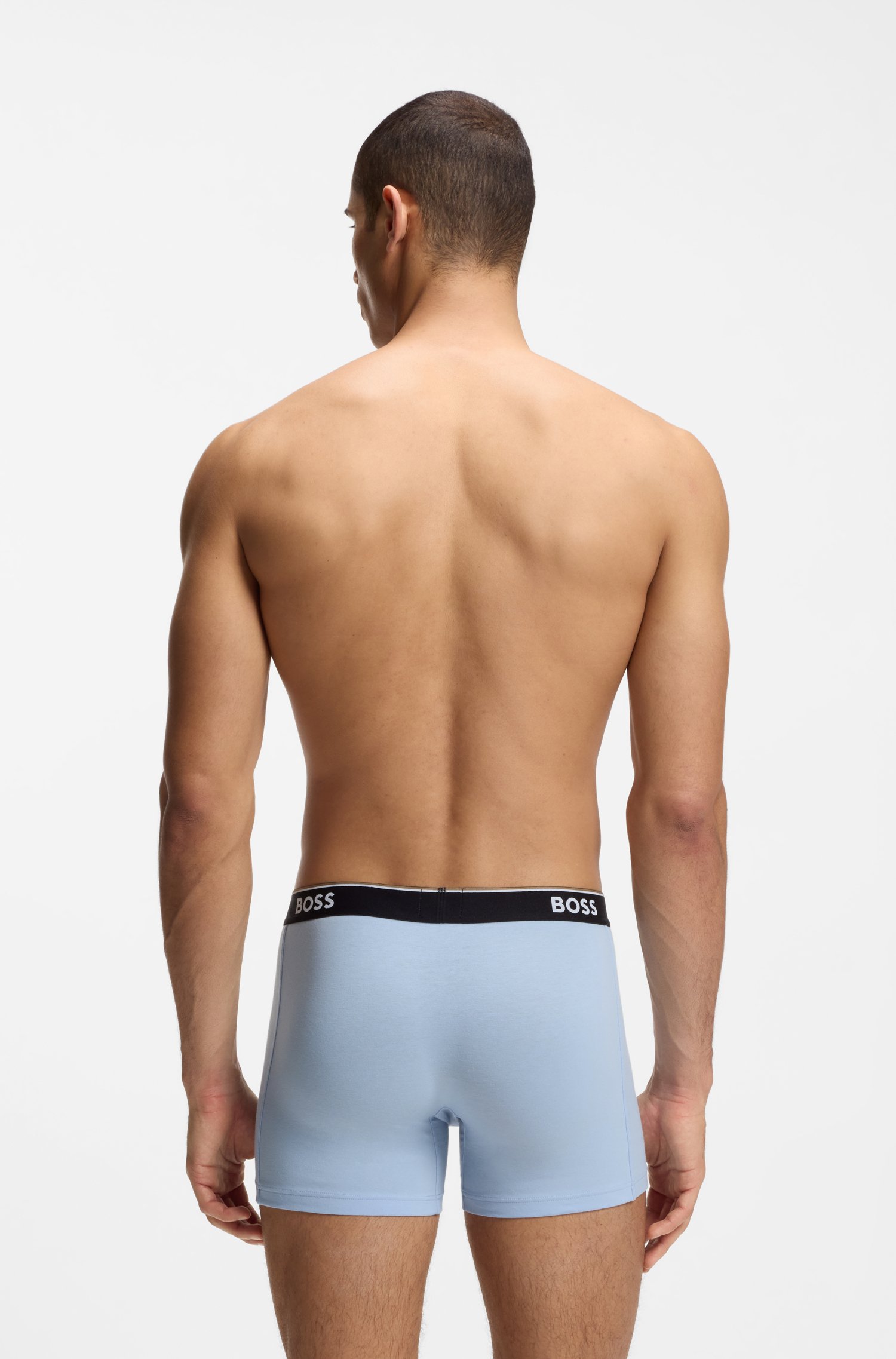Boss Three-pack stretch-cotton boxer briefs kalsonger herr – bild 2