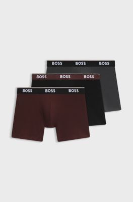 Three-pack stretch-cotton boxer briefs, Assorted-Pre-Pack