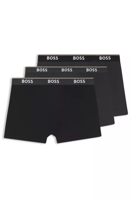 Three-pack of stretch-cotton logo-waistband boxer briefs