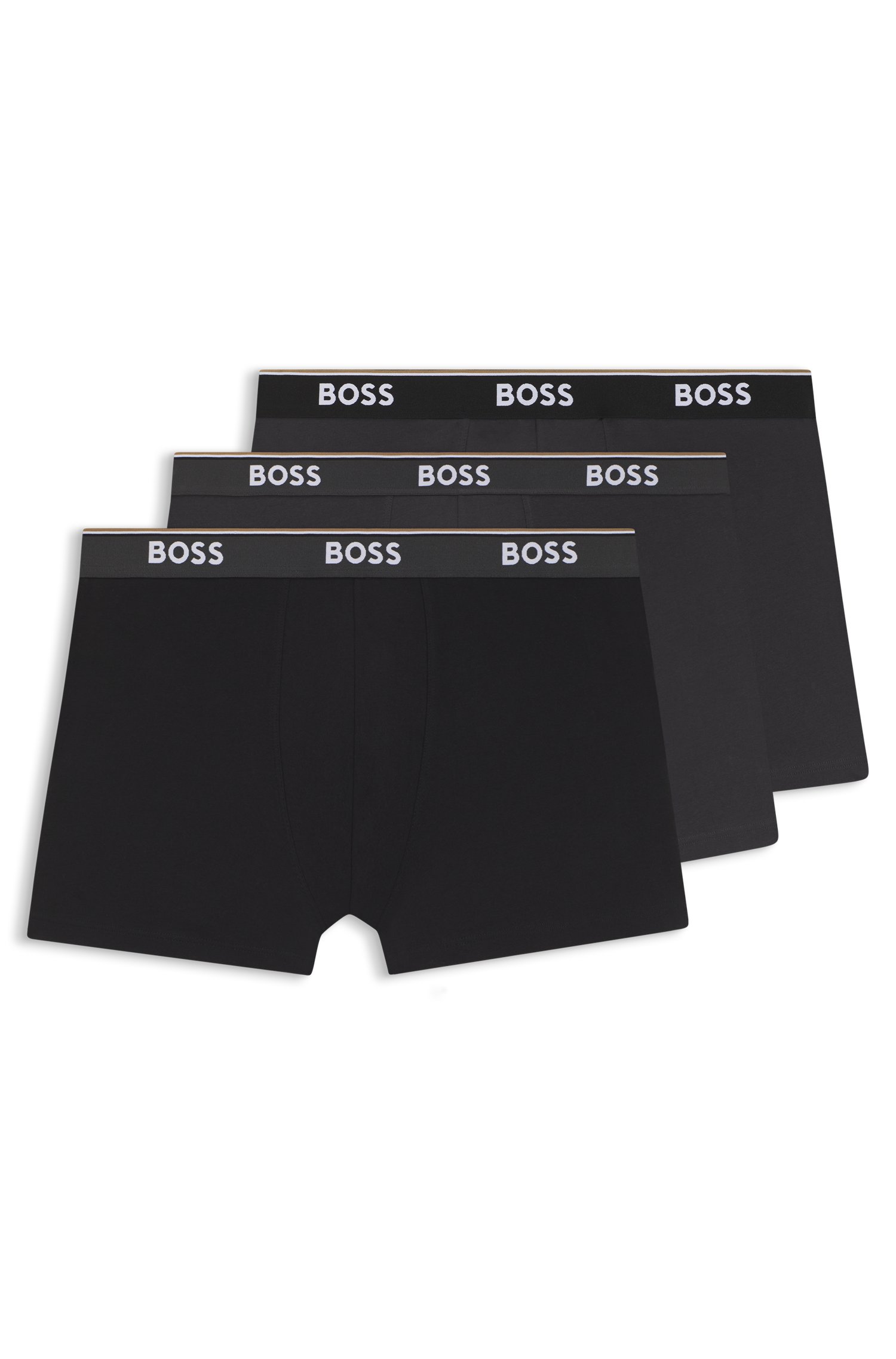 Boss Three-pack stretch-cotton boxer briefs kalsonger herr