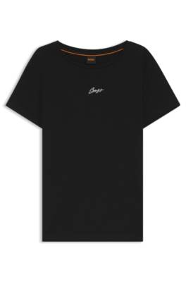 Boss Slim-fit cotton T-shirt dam – bild 4