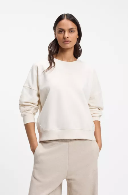 Cotton-terry sweatshirt with handwritten logo