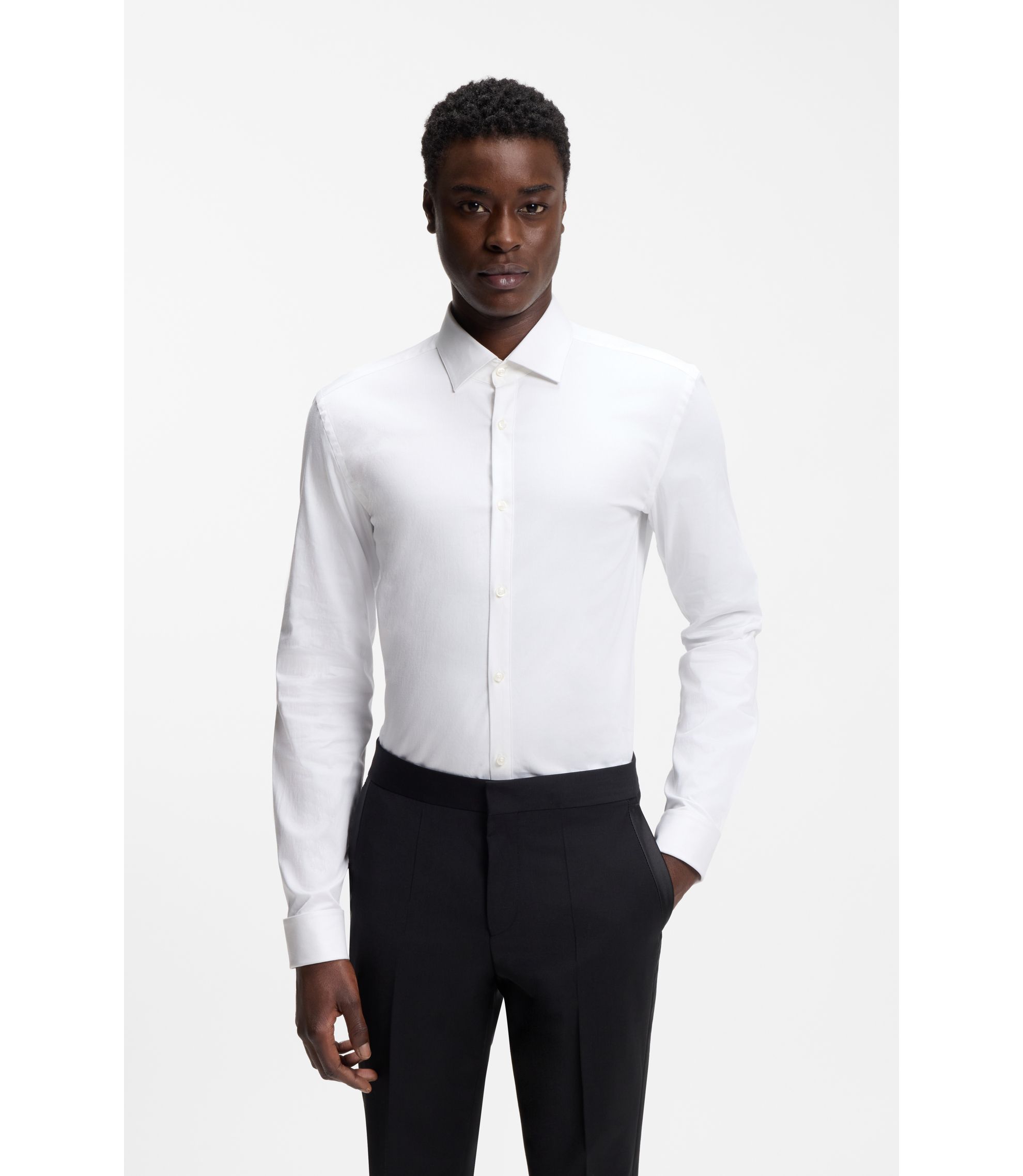 Slim-Fit Hemd aus Stretch-Baumwolle