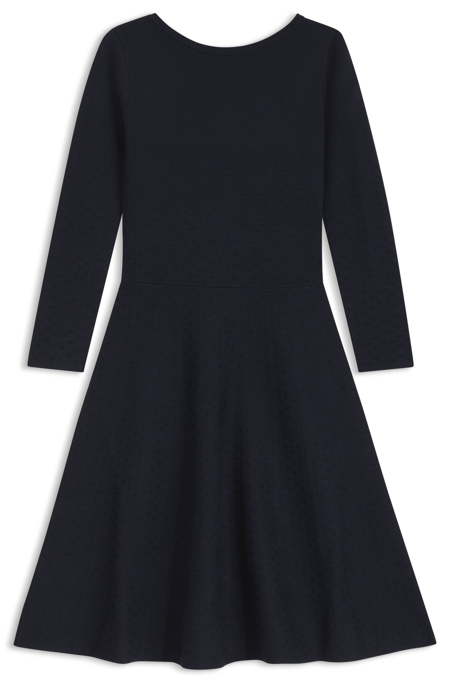 Boss Patterned boat-neck dress in a stretch knit klänningar dam – bild 4
