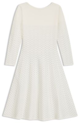Knitted dress with subtle sparkle, White