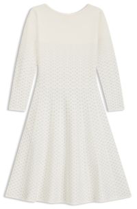 Knitted dress with subtle sparkle, Patterned