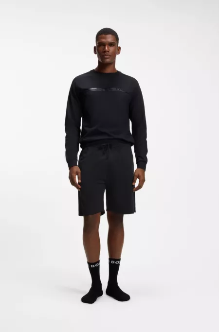Short de vêtements de détente en molleton de coton avec logo imprimé