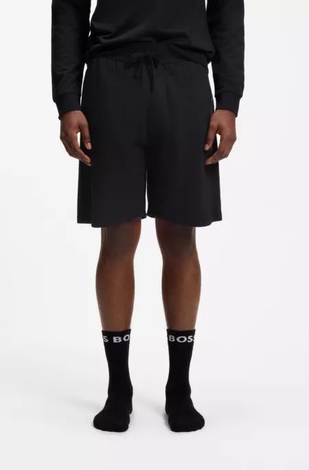 Short de vêtements de détente en molleton de coton avec logo imprimé