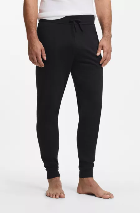 Bas de survêtement en molleton de coton avec logo et rayure