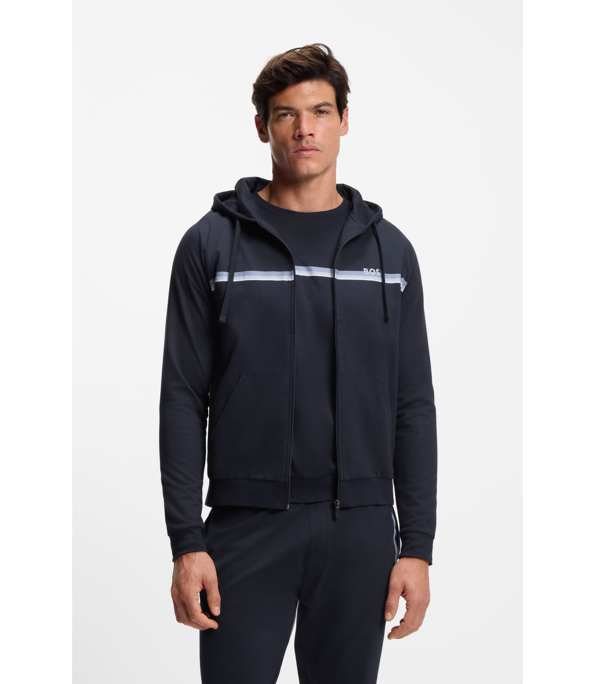 Hoodie aus Baumwoll-Terry mit Reißverschluss