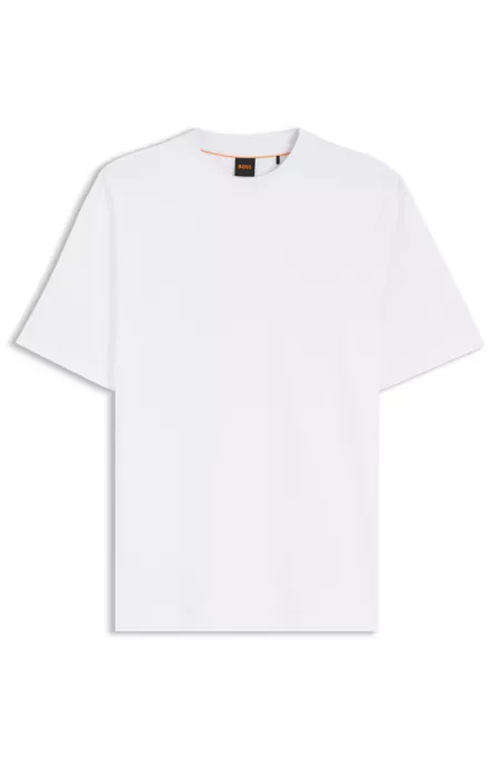 Interlock-cotton T-shirt with embroidered logo