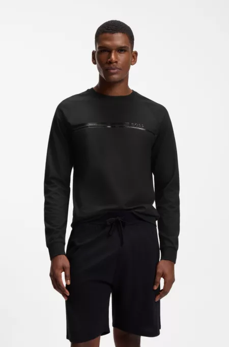 Sweat d’intérieur en coton avec logo sur la poitrine