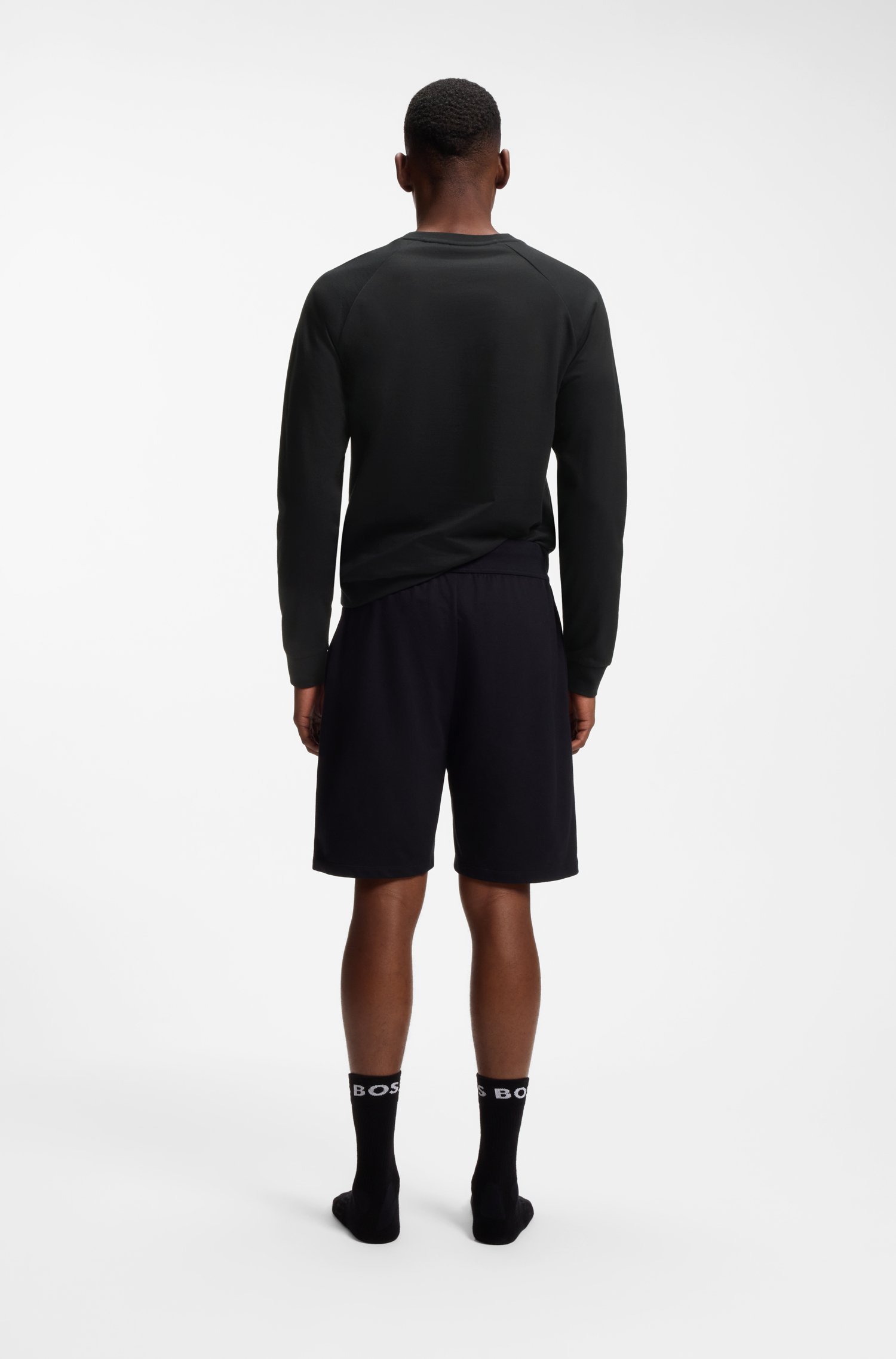 Boss Cotton loungewear sweatshirt with chest branding herr – bild 2