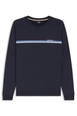 Cotton loungewear sweatshirt with chest branding