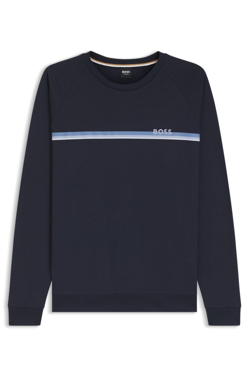 Cotton loungewear sweatshirt with chest branding