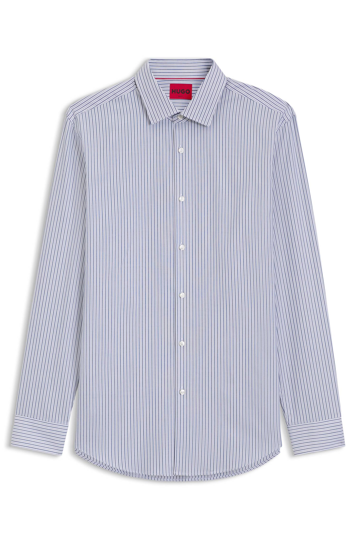 Hugo Slim-fit shirt in Oxford cotton with barrel cuffs skjortor & blusar herr – bild 4