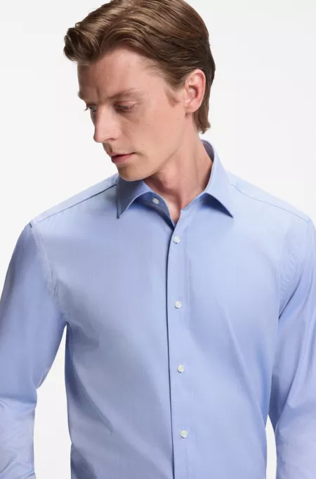 BECKHAM x BOSS slim-fit shirt in Oxford cotton