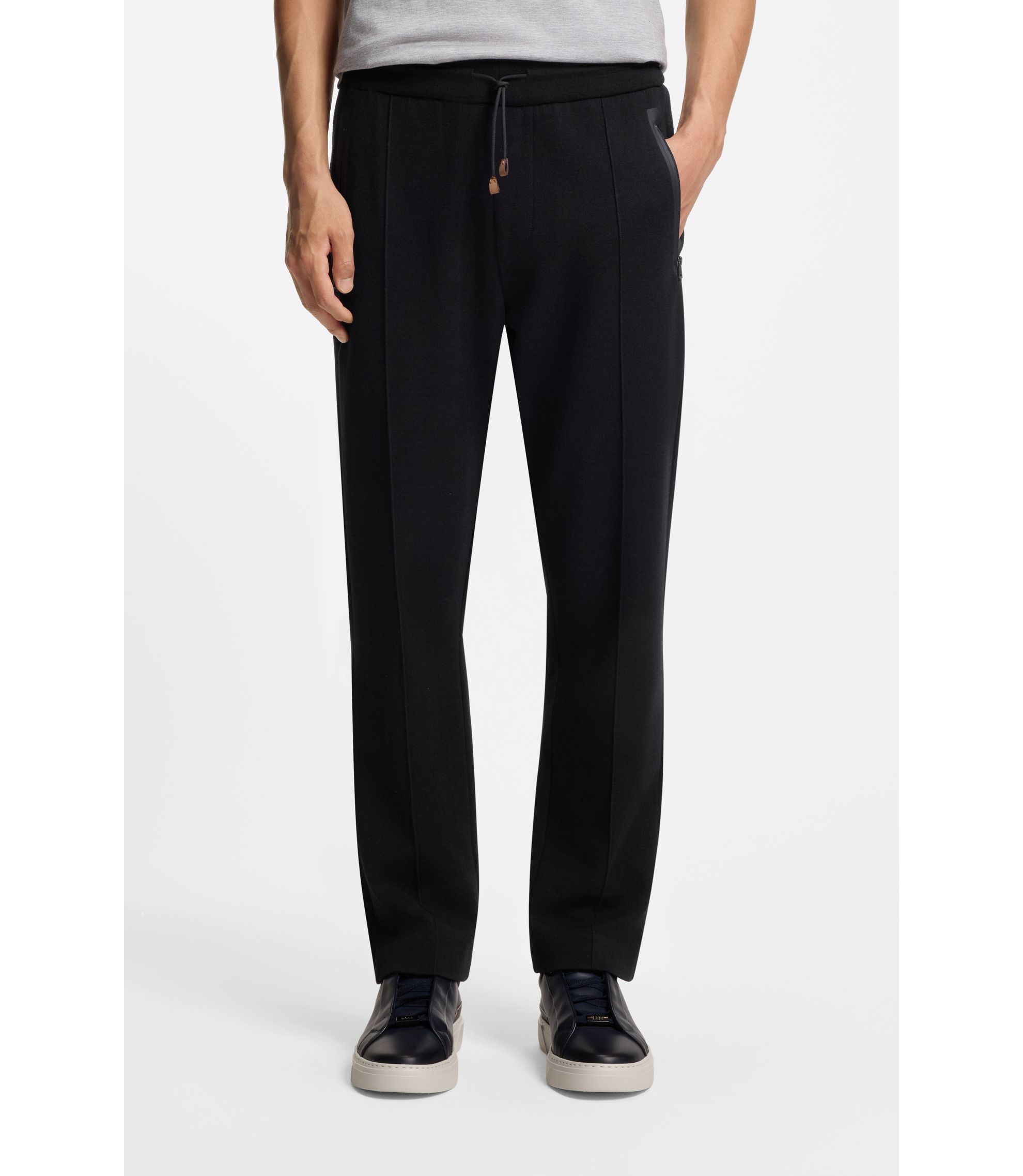 Regular-Fit Jogginghose aus Baumwoll-Mix