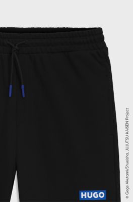 HUGO x Jujutsu Kaisen Jogginghose aus Baumwoll-Terry, Schwarz