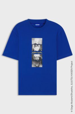 HUGO x Jujutsu Kaisen T-Shirt mit Print, Blau