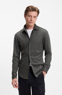 Chemise Slim en jersey de coton BECKHAM x BOSS, Gris
