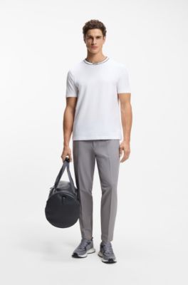 Cotton T-shirt with logo crew neck, White