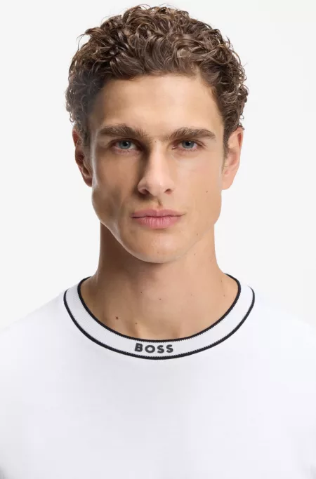 Cotton T-shirt with logo crew neck