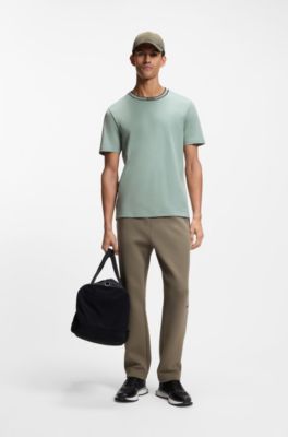 Cotton T-shirt with logo crew neck, Light Green