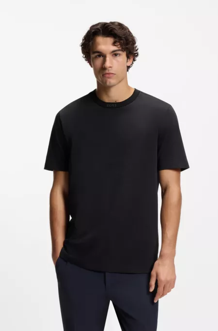 Cotton T-shirt with logo crew neck