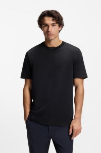 Cotton T-shirt with logo crew neck, Dark Blue