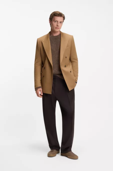 BECKHAM x BOSS double-breasted suit jacket in wool and cashmere