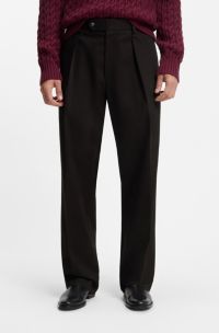 Fein gemusterte BECKHAM x BOSS Hose aus Baumwolle, Braun