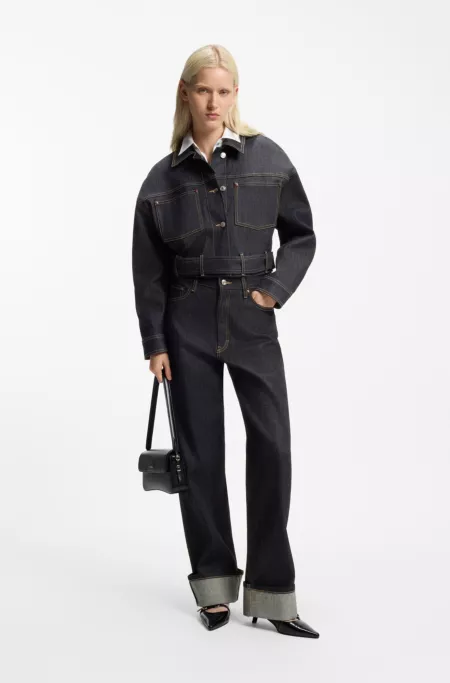 Wide-leg jeans in Japanese selvedge denim