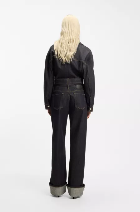 Wide-leg jeans in Japanese selvedge denim